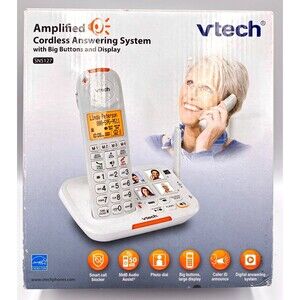 VTech Amplified Senior Cordless Phone w/ Answering Machine, LOUD RING, #SN5127